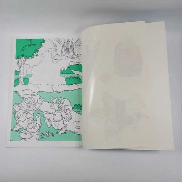 VTG Golden Book Snow White And The Seven Dwarfs Giant Sticker Fun Unused 1993 - Picture 7 of 10